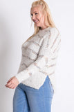 Plus Sweater With Stripe Detail