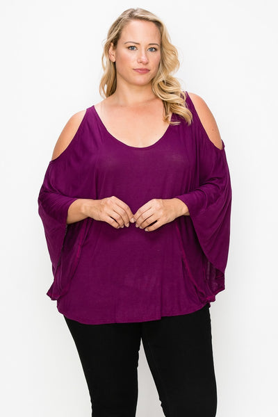 Solid Top Featuring Kimono Style Sleeves